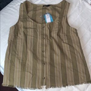 Green stripped tank top